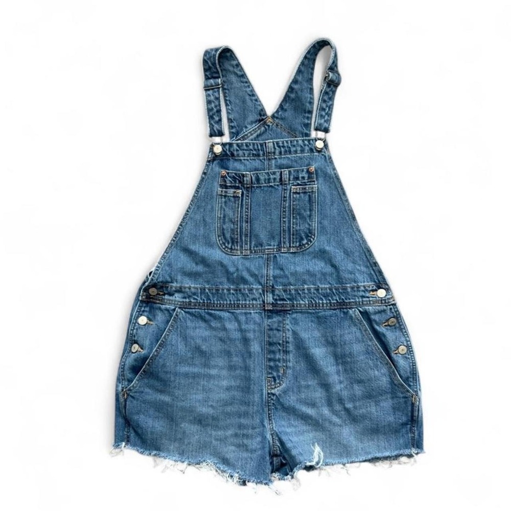 Old Navy Denim Short Overalls Size Large Boho Cottagecore